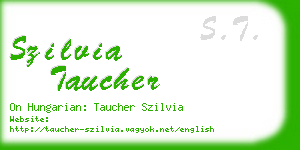 szilvia taucher business card